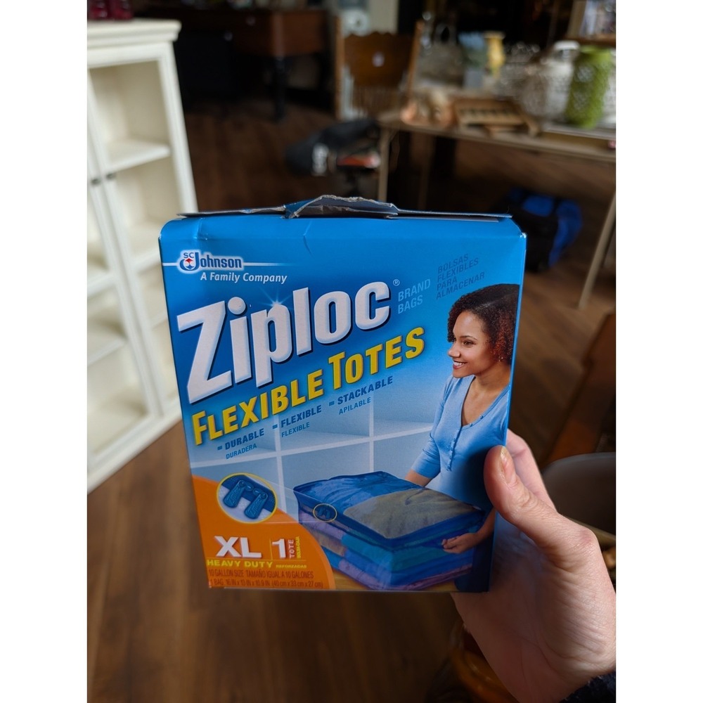 Vintage 2011 Ziploc Flexible Totes Heavy Duty XL 1 Count Storage Bag Boxed
